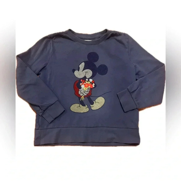 Gap kids Disney large size 12 Mickey with flower sweatshirt - Picture 1 of 2